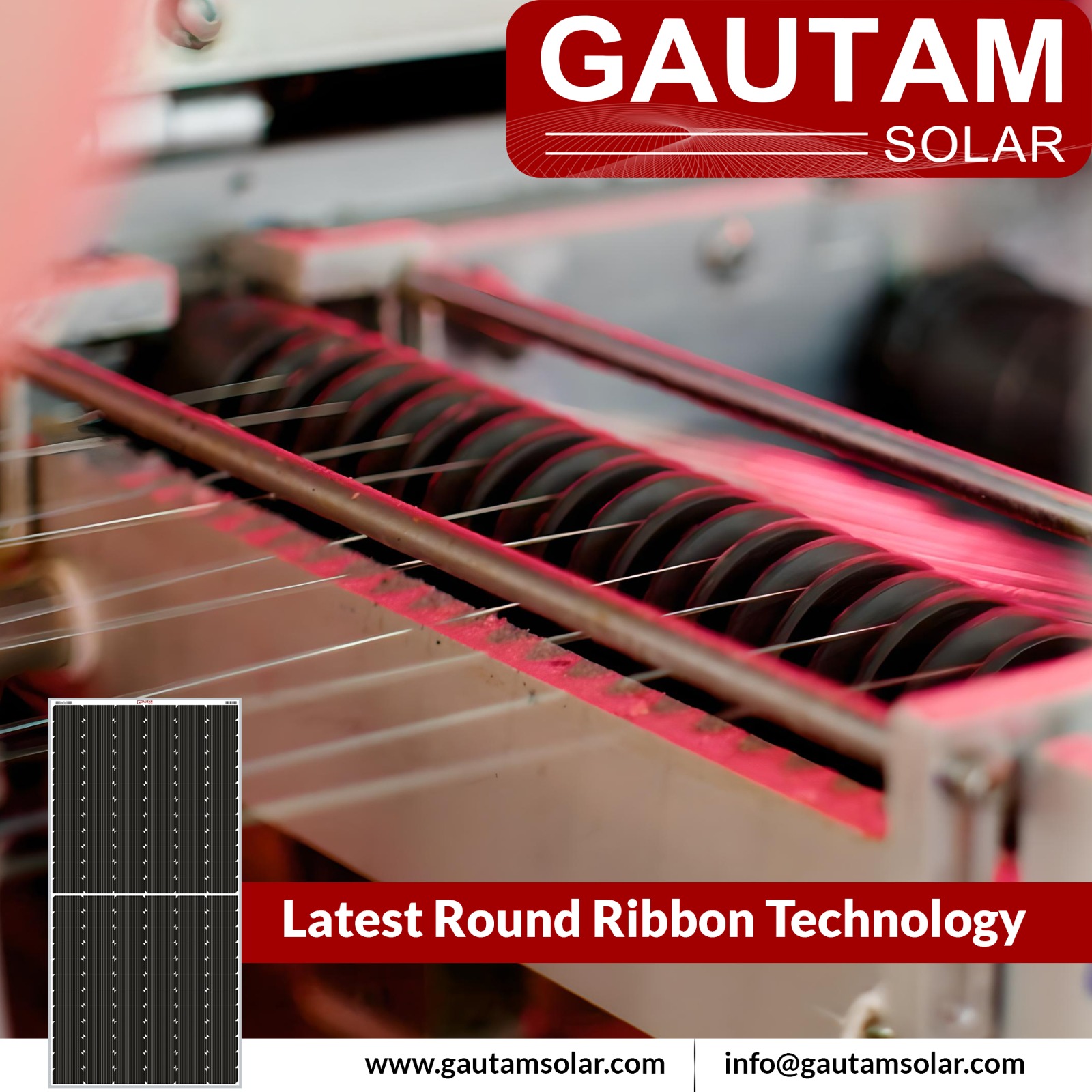 Gautam Solar's Advanced Round Ribbon Technology: Boosting Solar Panel Efficiency